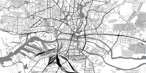 Urban vector city map of kaliningrad, Russia