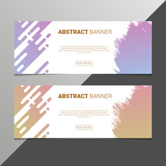 Set of banner templates. Bright modern abstract design. Can be used in website, magazine or advertising. White and gray background.