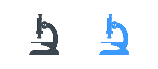 Microscope sign Icon - Glyph vector illustration