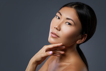 Portrait of young and beautiful asian model