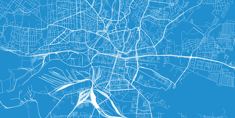 Urban vector city map of kaliningrad, Russia