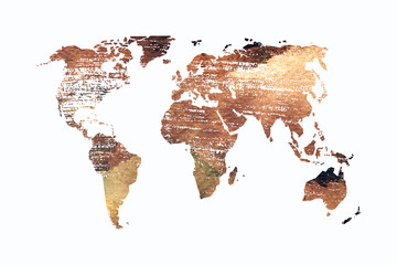 Fototapety  Ziemia - mapa świata dekoracyjna
