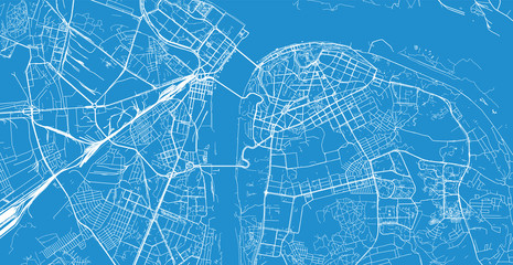Urban vector city map of Nizhny Novgorod, Russia