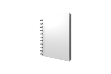 White Mock Up Spiral Cover Notebook 3D