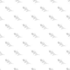 Seamless pattern. Plant in blossom, branch with flower ink sketch. Template for a business card, banner, poster, notebook, invitation, color book