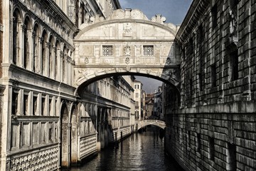 Fototapeta na wymiar Postacrd from Venice Italy