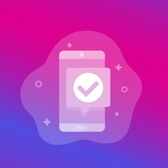 complete icon with smartphone