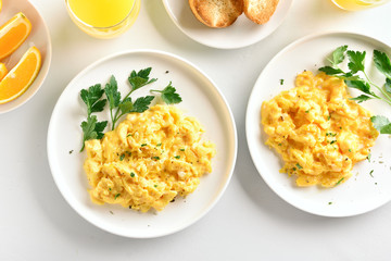 Scrambled eggs for breakfast