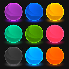 bright toon shades buttons set