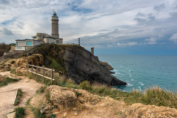 Fototapeta na wymiar Cabo Mayor lighthouse, Santander, Spain