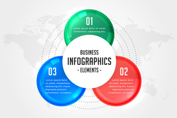 three steps infographics presentation template