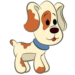  cartoon puppy. Dog friend. Vector illustration. Isolated on white background.