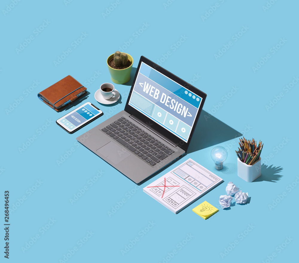 Wall mural professional web design and website development service