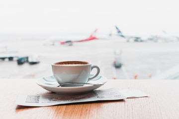 Cologne Airport - Having a Coffee