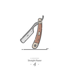 Straight razor - Line color icon
