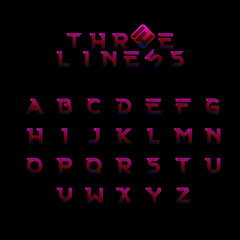 three line modern alphabet