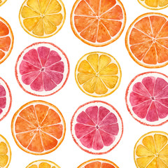 Obraz premium Watercolor citrus pattern