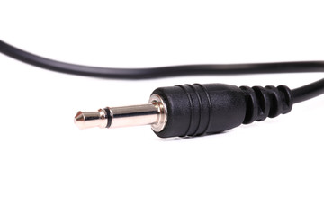 Mini Jack Plug on white background