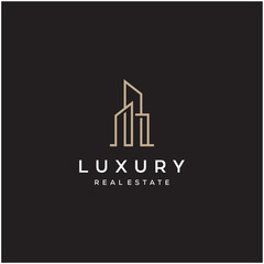 Obraz premium luxury real estate / apartment vector logo design
