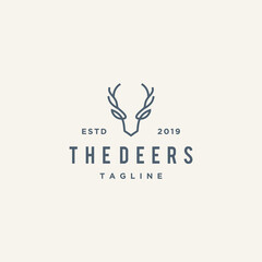 Fototapeta premium deer antlers vector logo design