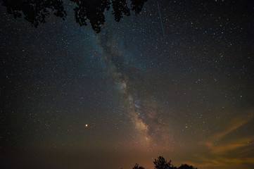 Night sky with milky way, Italy.