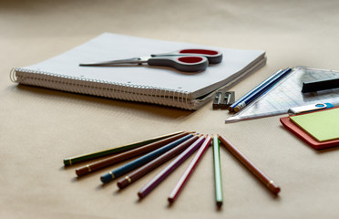 Pens and school things for students