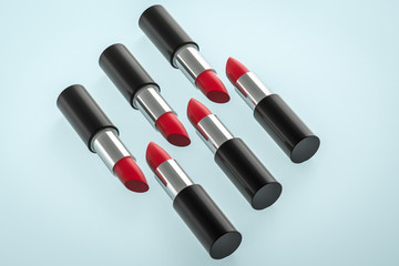 Obraz premium Lipstick with light color background, product photography, 3d rendering.