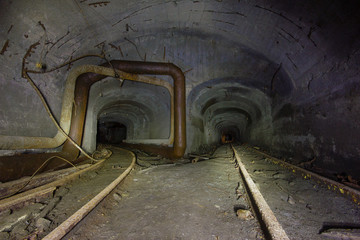Underground mineshaft gold iron ore tunnel