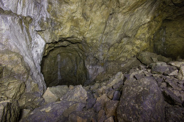 Underground mineshaft gold iron ore tunnel
