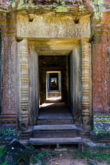 Fototapeta na wymiar Ancient door entrance in Siem Reap, Cambodia