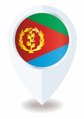 Obraz premium Flag of Eritrea, State of Eritrea, is a country in the Horn of Africa. Template for award design, an official document with the flag of Eritrea. Bright, colorful vector illustration.
