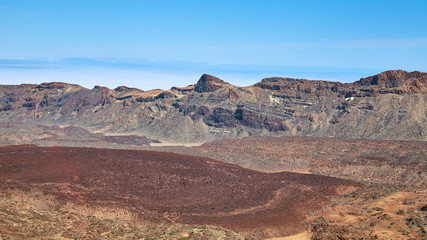 Fototapeta na wymiar Canadas del Teide caldera is considered one of the largest calderas on earth, Teide National Park, Tenerife, Spain.