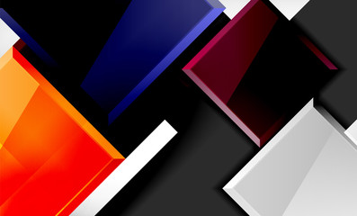 Bright colorful square shape blocks geometrical background