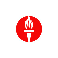 Torch logo inspiration vector template