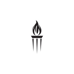 Torch logo inspiration vector template