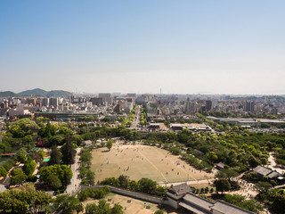 Vista di Himeji dal castello