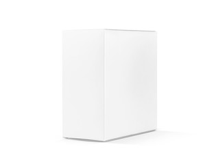 white cardboard box isolated on white background with clipping path