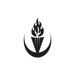 Torch logo inspiration vector template