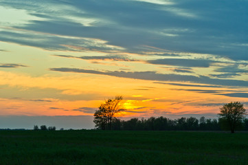 Fototapeta na wymiar Sunset in the Country