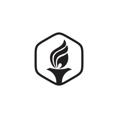 Torch logo inspiration vector template