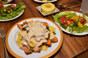 Home made Italian dinner set