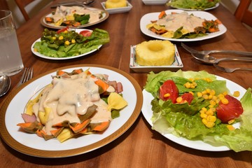 Home made Italian dinner set