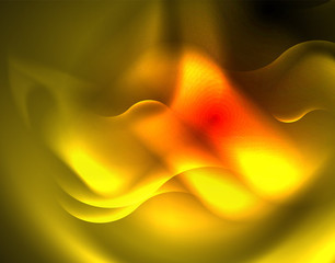 Shiny neon geometric waves template