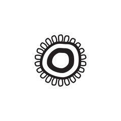 Aboriginal art logo design icon vector template