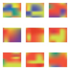 Bright blurred graphics from various combinations of colors and shades.