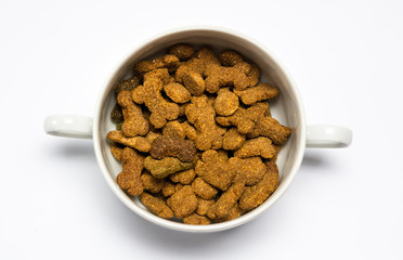 Dog food in a bowl