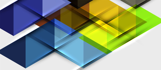 Triangle geometrical modern business presentation design template, abstract pattern for any background