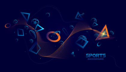 Abstract futuristic background. Vector sport concept