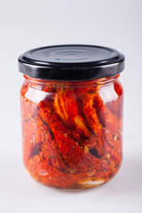 Canning Food Jars of Canned Vegetables Preserved in Glass Storage