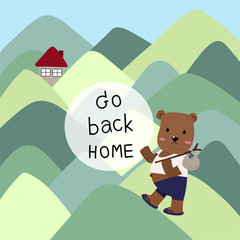 bear is going back home